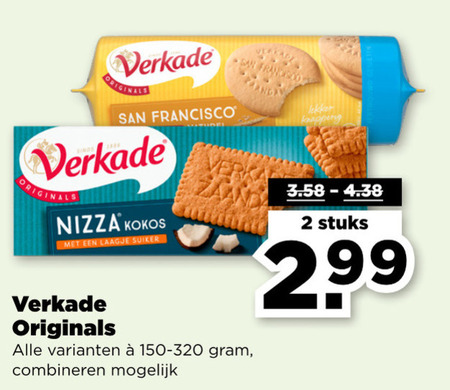 Verkade   biscuits folder aanbieding bij  Plus - details