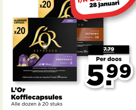 Douwe Egberts L Or   koffiecups folder aanbieding bij  Plus - details