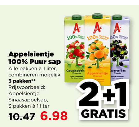 Appelsientje   fruitdrank folder aanbieding bij  Plus - details