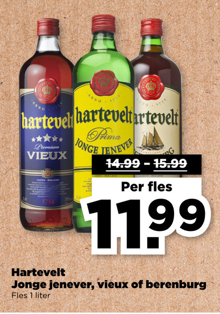 Hartevelt   vieux, berenburg folder aanbieding bij  Plus - details