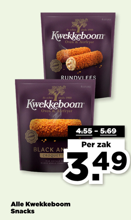 Kwekkeboom   bitterballen, kroket folder aanbieding bij  Plus - details