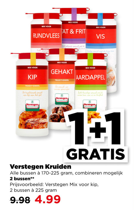 Verstegen   kruiden folder aanbieding bij  Plus - details