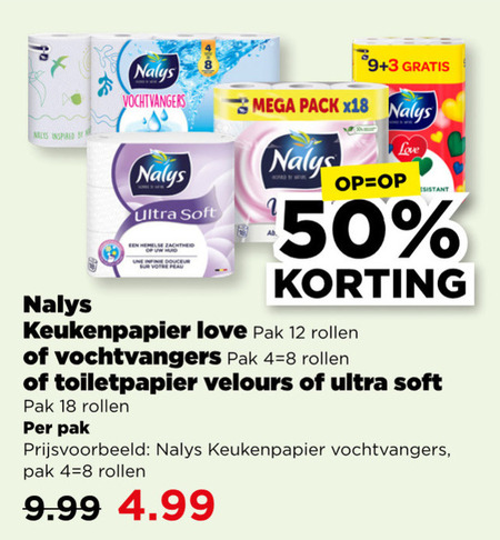 Nalys   toiletpapier, keukenpapier folder aanbieding bij  Plus - details