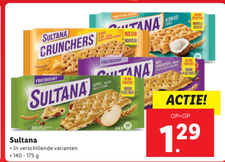 Sultana   fruitbiscuit folder aanbieding bij  Lidl - details