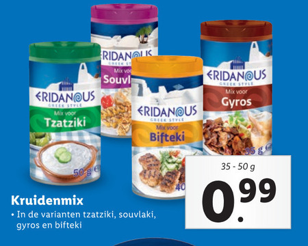 Eridanous   kruiden folder aanbieding bij  Lidl - details