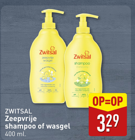 Zwitsal   babyshampoo folder aanbieding bij  Aldi - details