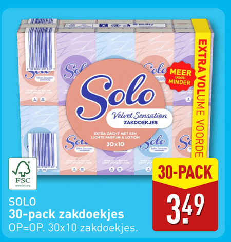 Solo   zakdoek folder aanbieding bij  Aldi - details