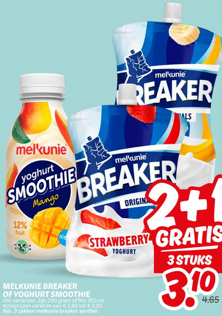 Melkunie   drinkyoghurt, zuivelsnack folder aanbieding bij  Dekamarkt - details