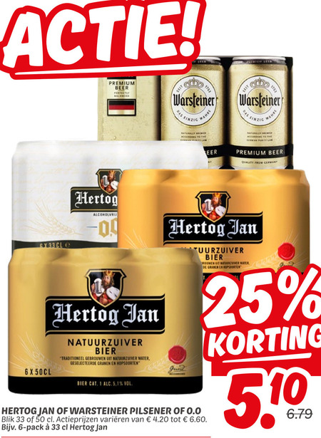 Warsteiner   blikje bier folder aanbieding bij  Dekamarkt - details