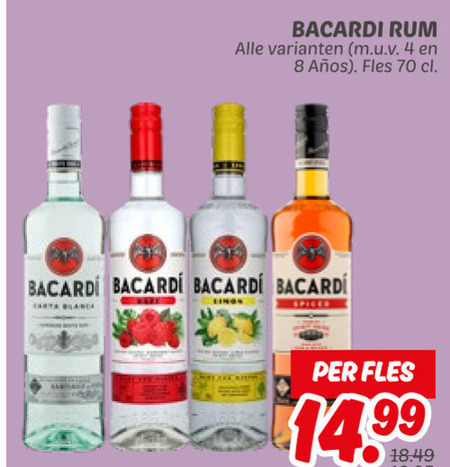 Bacardi   rum folder aanbieding bij  Dekamarkt - details