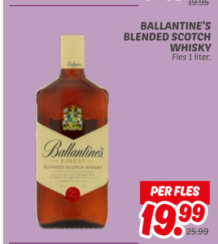 Ballantines   whisky folder aanbieding bij  Dekamarkt - details