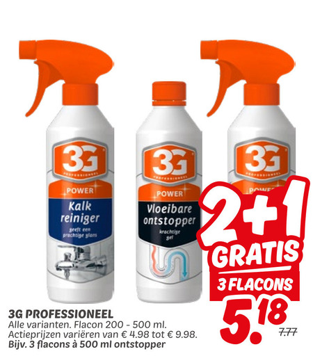 3G   ontstopper, kalkaanslagreiniger folder aanbieding bij  Dekamarkt - details