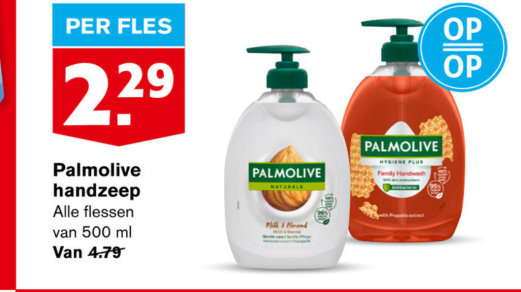 Palmolive   handzeep folder aanbieding bij  Hoogvliet - details