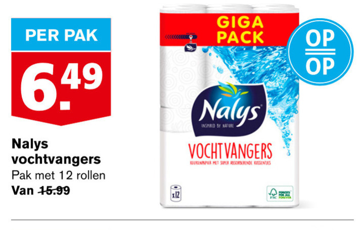 Nalys   keukenpapier folder aanbieding bij  Hoogvliet - details