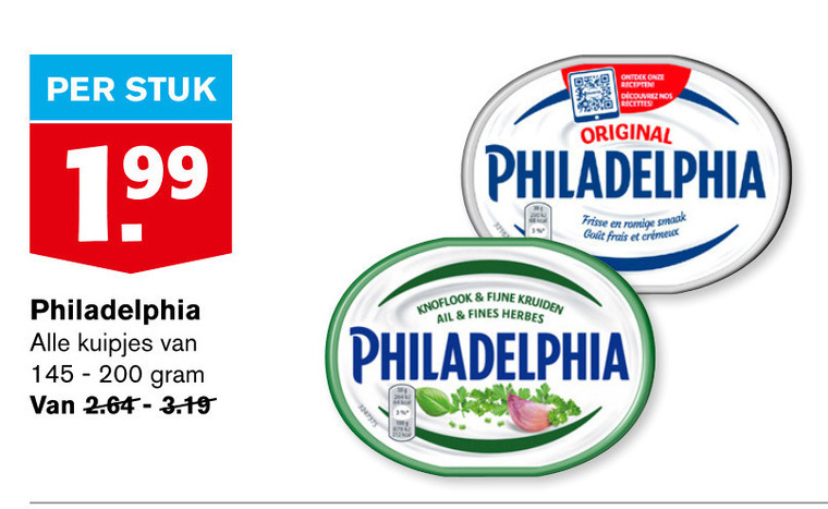 Philadelphia   roomkaas folder aanbieding bij  Hoogvliet - details