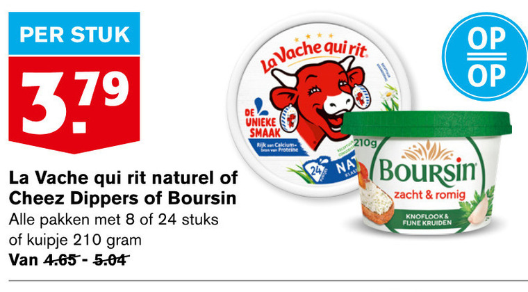 Boursin   smeerkaas, kaassnacks folder aanbieding bij  Hoogvliet - details