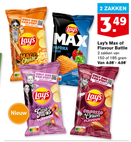 Lays   chips folder aanbieding bij  Hoogvliet - details