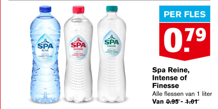 Spa   fruitdrank, mineraalwater folder aanbieding bij  Hoogvliet - details