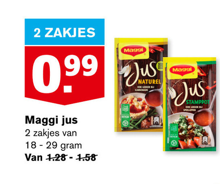 Maggi   jus folder aanbieding bij  Hoogvliet - details