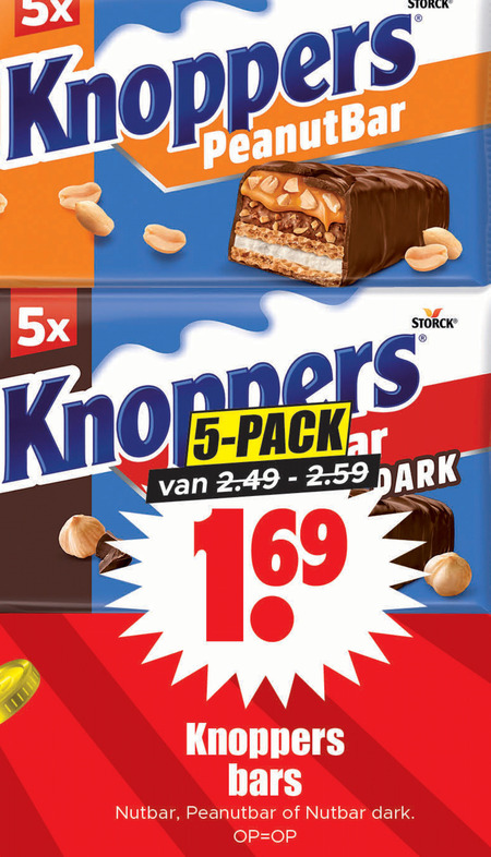 Knoppers   wafels folder aanbieding bij  Dirk - details