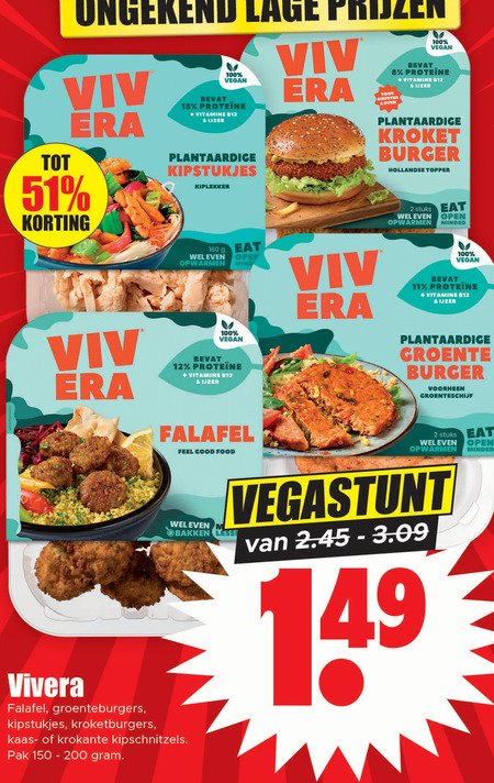 Vivera   vegetarisch folder aanbieding bij  Dirk - details