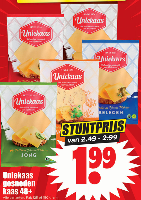 Uniekaas   kaasplakken folder aanbieding bij  Dirk - details