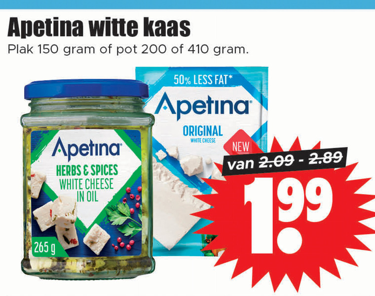 Apetina   feta folder aanbieding bij  Dirk - details