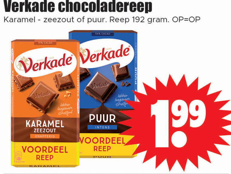 Verkade   chocolade folder aanbieding bij  Dirk - details