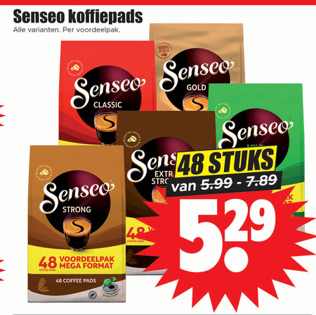 Douwe Egberts Senseo   koffiepad folder aanbieding bij  Dirk - details