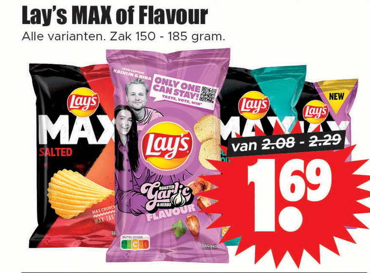 Lays   chips folder aanbieding bij  Dirk - details