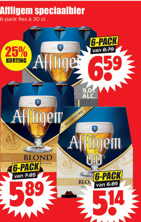 Affligem   speciaalbier folder aanbieding bij  Dirk - details