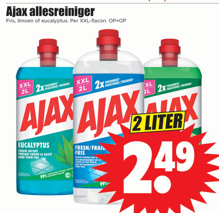 Ajax   allesreiniger folder aanbieding bij  Dirk - details