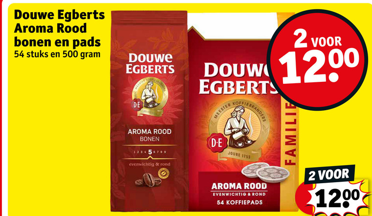 Douwe Egberts   koffiepad, koffiebonen folder aanbieding bij  Kruidvat - details