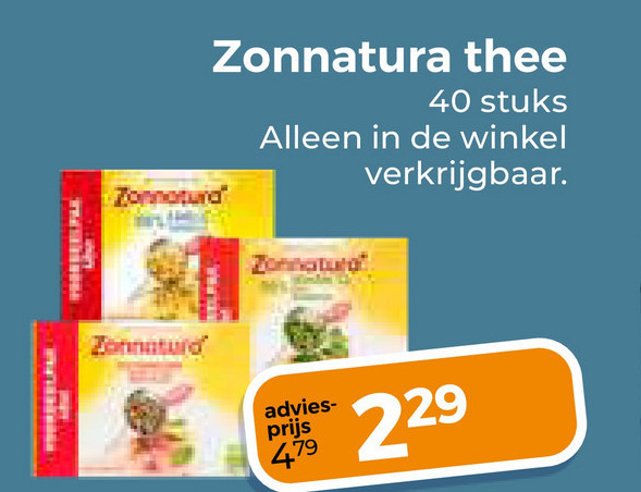 Zonnatura   thee folder aanbieding bij  Trekpleister - details