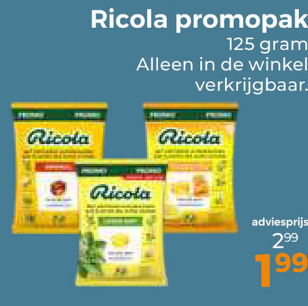 Ricola   snoep folder aanbieding bij  Trekpleister - details