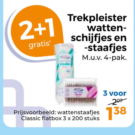 Trekpleister Huismerk   wattenstaafjes, wattenschijfjes folder aanbieding bij  Trekpleister - details