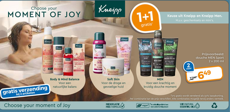 Kneipp   bodylotion, douchegel folder aanbieding bij  Trekpleister - details