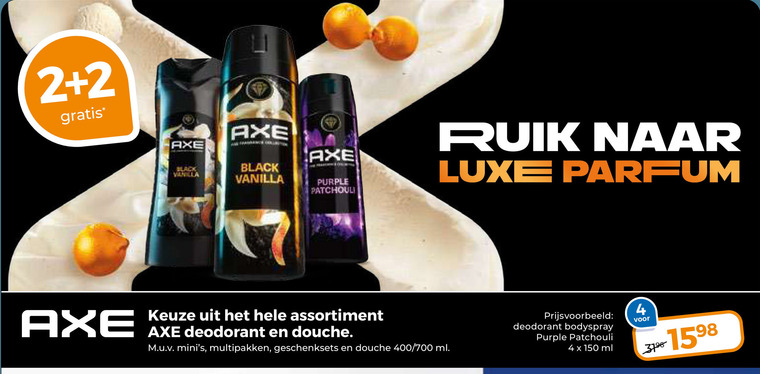 Axe   deodorant folder aanbieding bij  Trekpleister - details