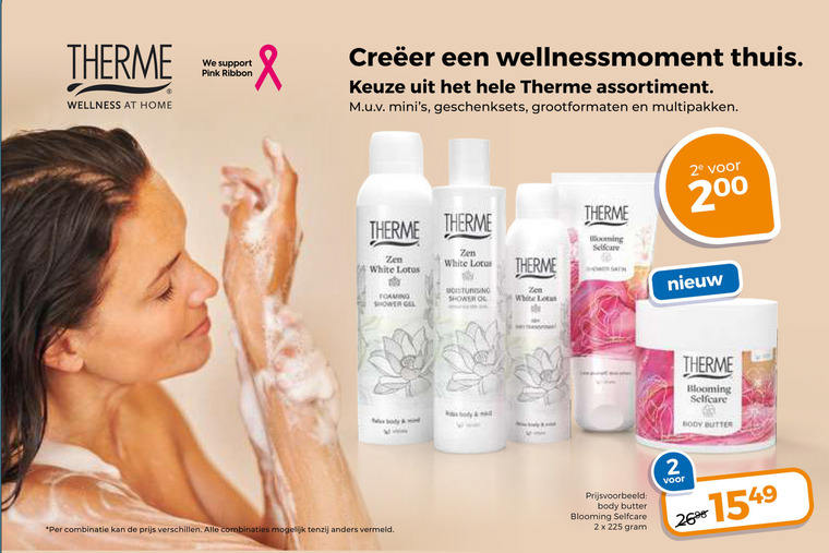 Therme   bodylotion, douchegel folder aanbieding bij  Trekpleister - details