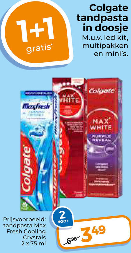 Colgate   tandpasta folder aanbieding bij  Trekpleister - details