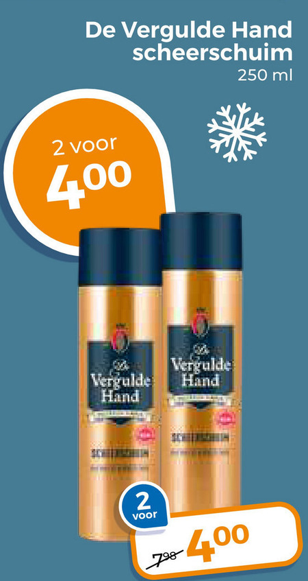 De Vergulde Hand   scheerschuim folder aanbieding bij  Trekpleister - details