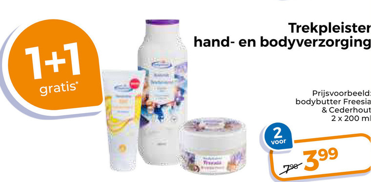 Trekpleister Huismerk   bodylotion folder aanbieding bij  Trekpleister - details