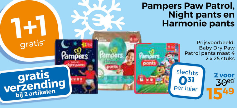 Pampers   luierbroekjes folder aanbieding bij  Trekpleister - details