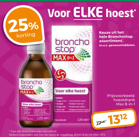 bronchostop   hoestsiroop folder aanbieding bij  Trekpleister - details