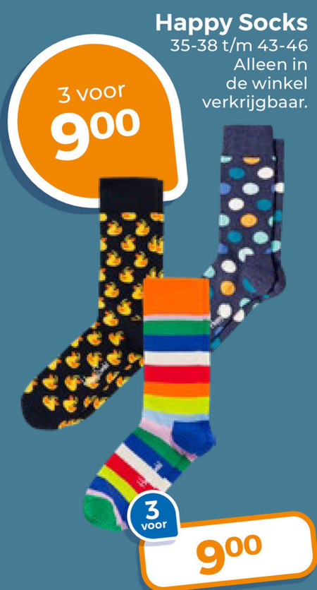 Happy Socks   herensokken, damessok folder aanbieding bij  Trekpleister - details