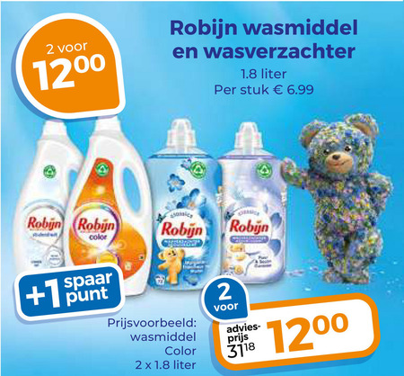 Robijn   wasmiddel, wasverzachter folder aanbieding bij  Trekpleister - details