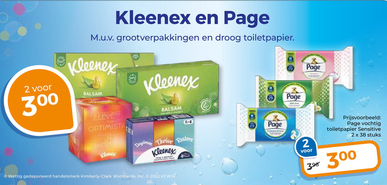 Page   tissue, vochtig toiletpapier folder aanbieding bij  Trekpleister - details