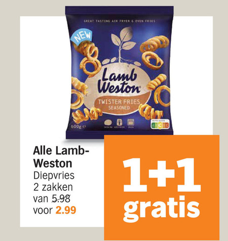 Lamb and Weston   patat folder aanbieding bij  Albert Heijn - details