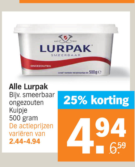 lurpak   roomboter folder aanbieding bij  Albert Heijn - details