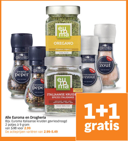 Euroma   kruiden folder aanbieding bij  Albert Heijn - details